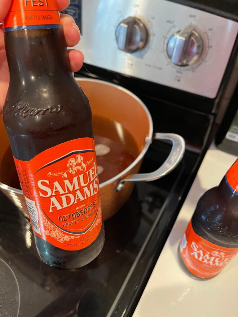 pale ale samuel adams octoberfest for corned beef and cabbage meal in a jar