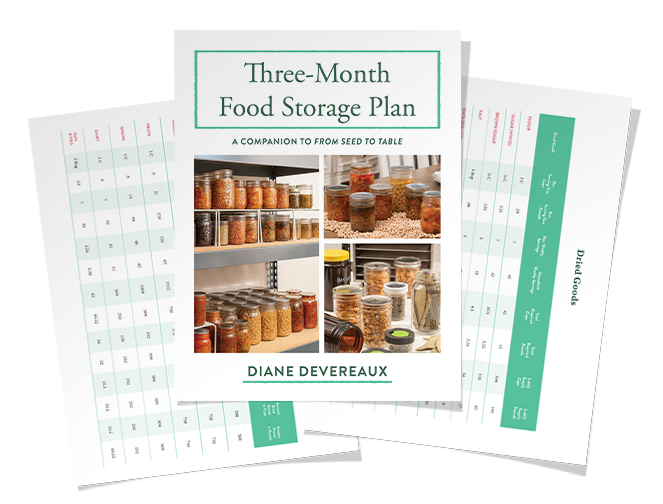 three month food storage plan by canning diva download