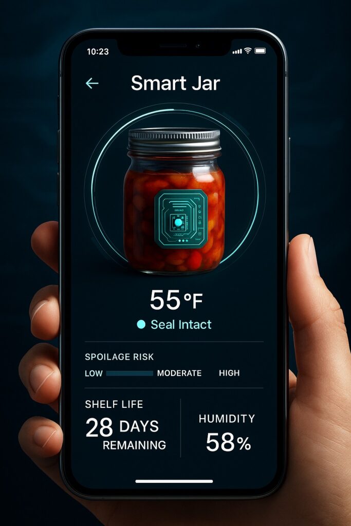 smart jars app monitoring on smart phone