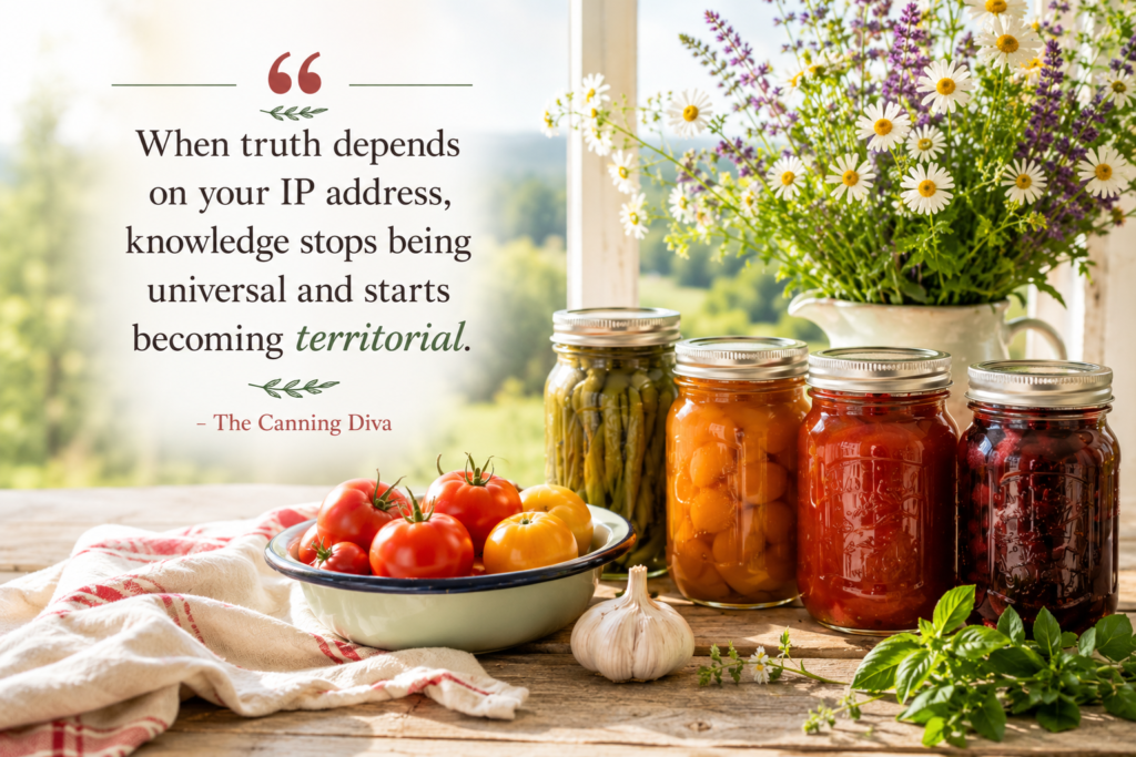 when truth depends on your IP address, knowledge stops being universal and starts becoming territorial.