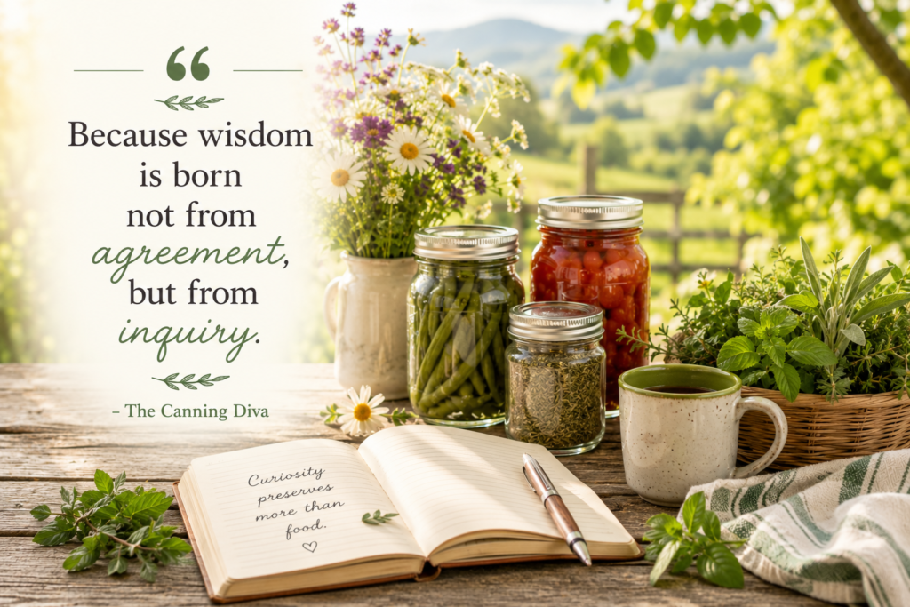 because wisdom is born not from agreement but from inquiry.