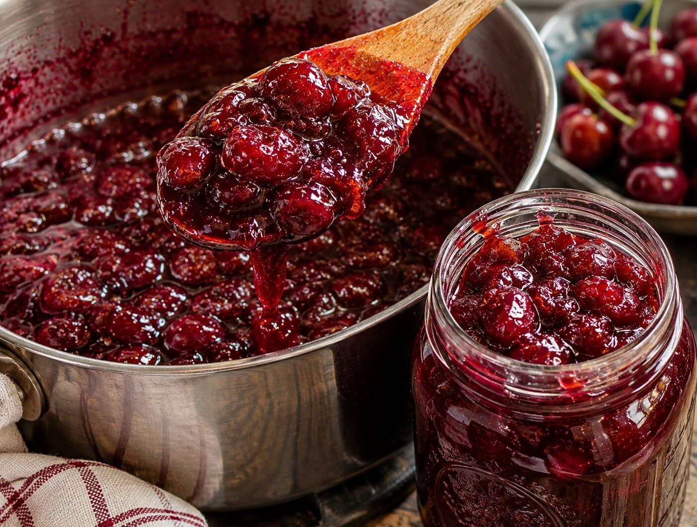 Vanilla Cherry Preserves Canning Recipe