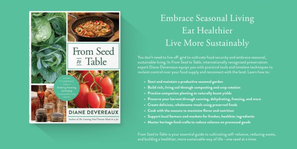 from seed to table book by diane devereaux