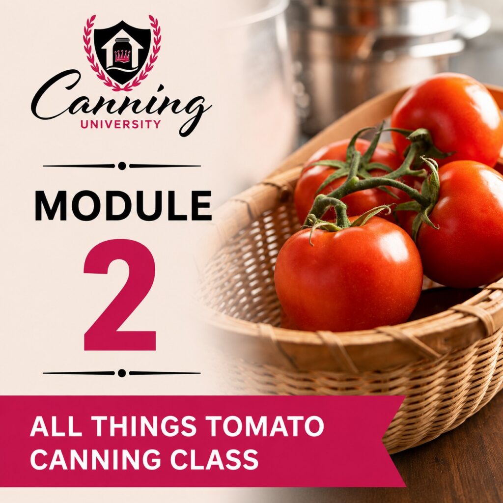 module 2 all things tomato canning class