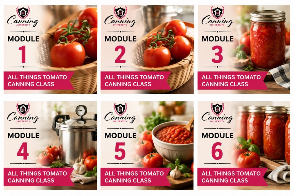 All Things Tomato Canning Class with The Canning Diva free online canning classes