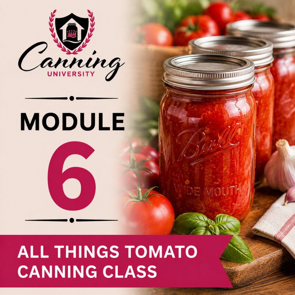 Module 6 recap and review all things tomato canning class