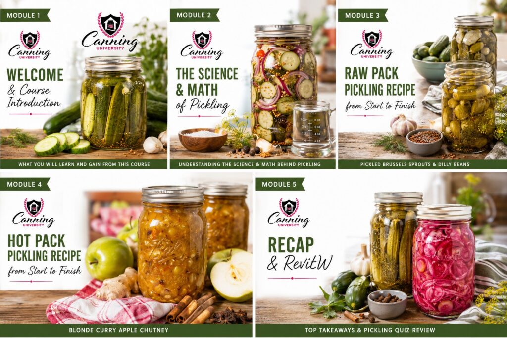 art of pickling canning class descriptions