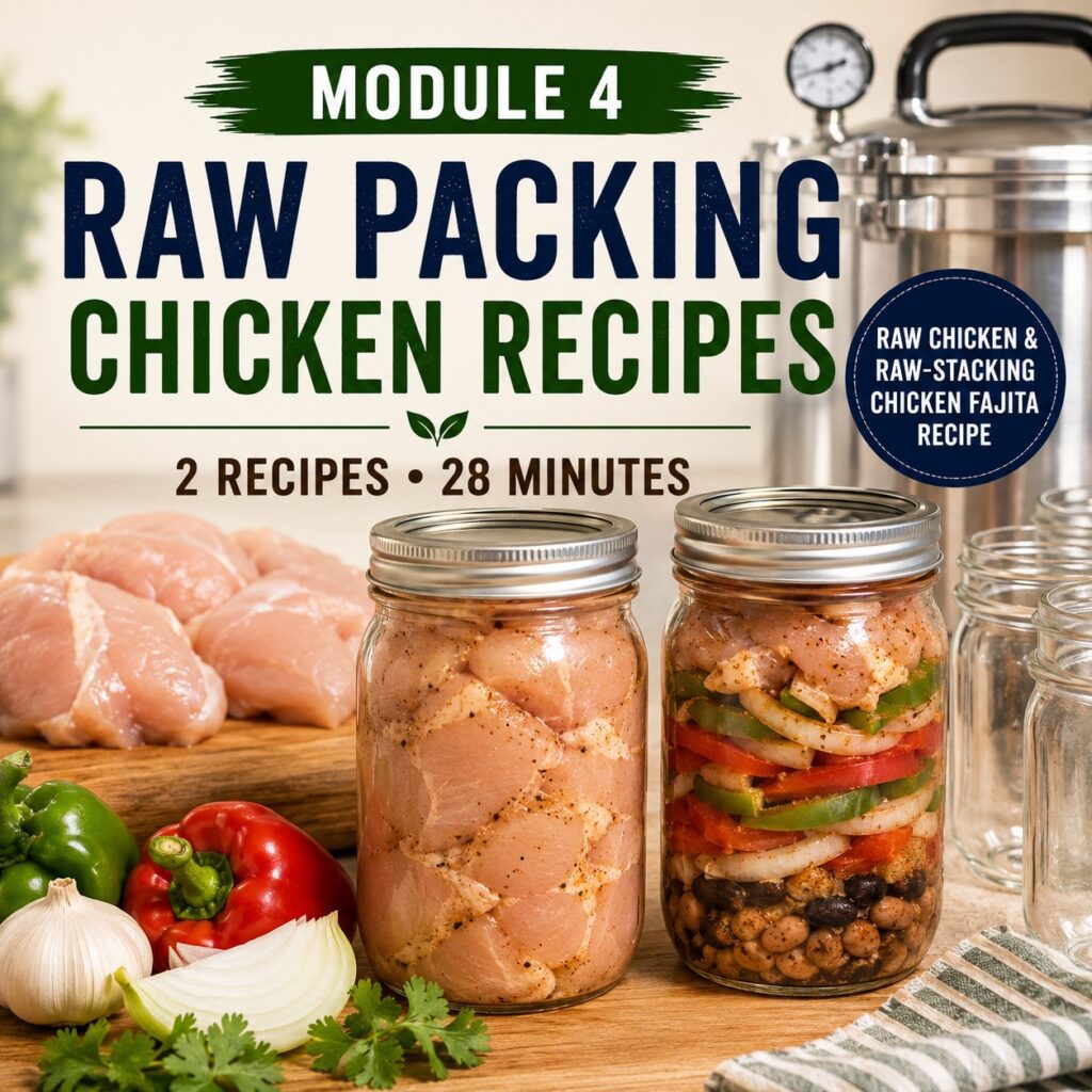Raw packing and raw stacking chicken recipes - Module 4