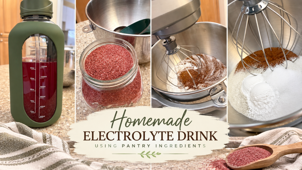 homemade electrolyte drink using pantry ingredients