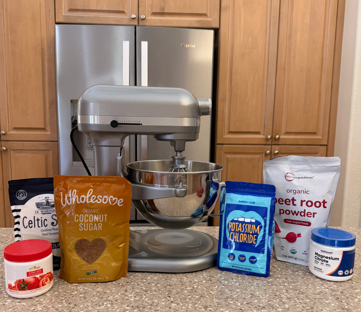 ingredients used to make homemade electrolyte mix